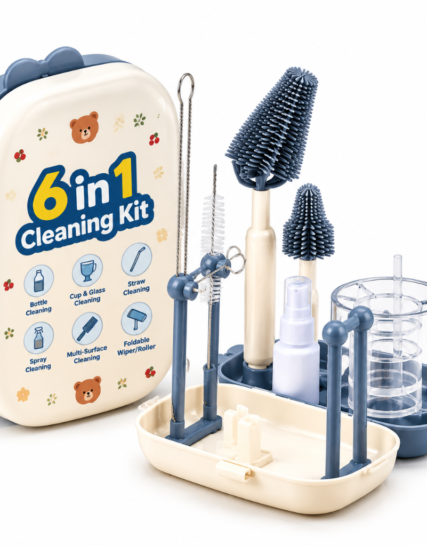 6 in 1 Silicone Feeder & Nipple Cleaning Brush